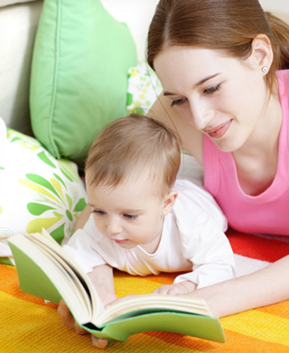 Reading to a Baby